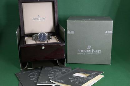 Audemars Piguet Royal Oak Jumbo Extraflach - Blue Dial - 15202ST - Full Set