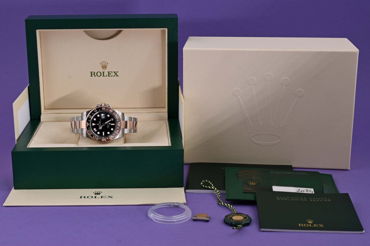Rolex GMT Master II Rootbeer Steel/Everose Gold - 126711CHNR - Full Set