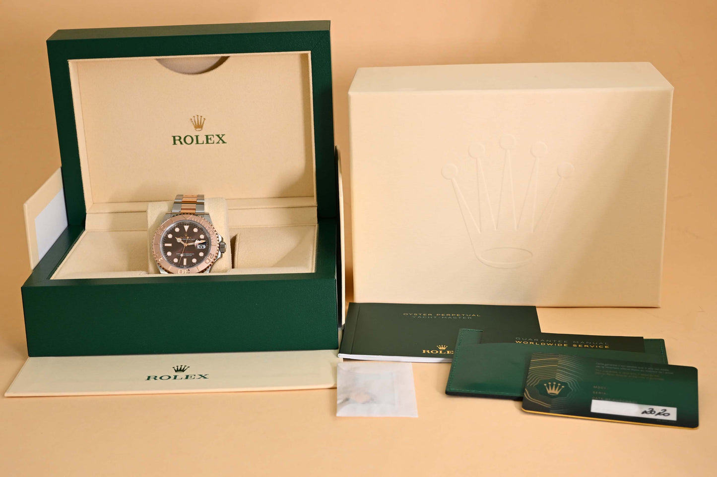 Rolex Yacht-Master Stahl/Roségold 126621 - Full Set - Brown Dial
