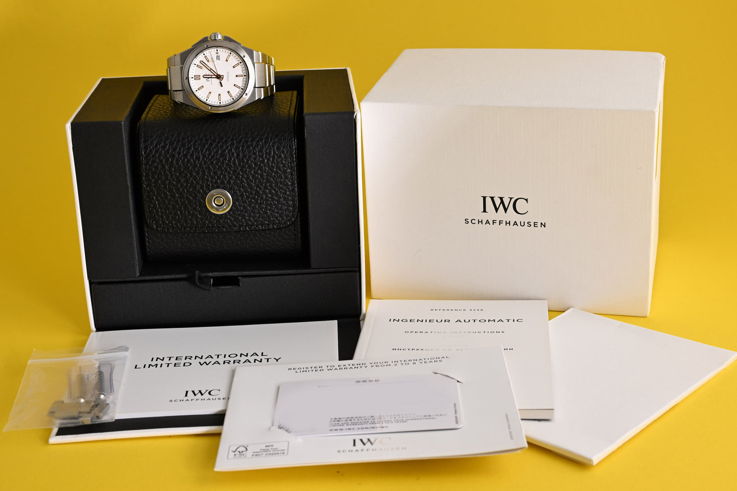 IWC engineer automatic - white dial - full set