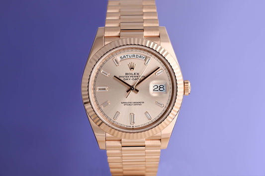 Rolex Day Date 40 - Rose Gold 228235 - Full Set - Sundust Dia Dial