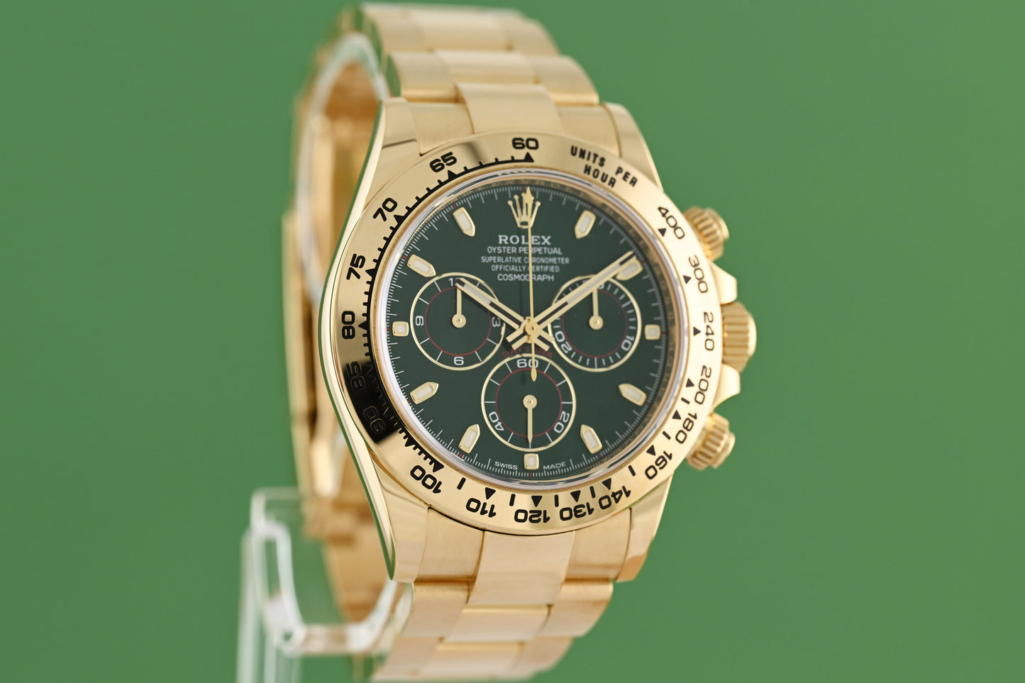 Rolex Daytona Gelbgold 116508 - Full Set - Green Dial - John Mayer
