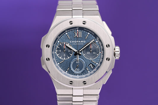 Chopard Alpine Eagle 44 XL Altesch Blue Dial Chronograph - Full Set