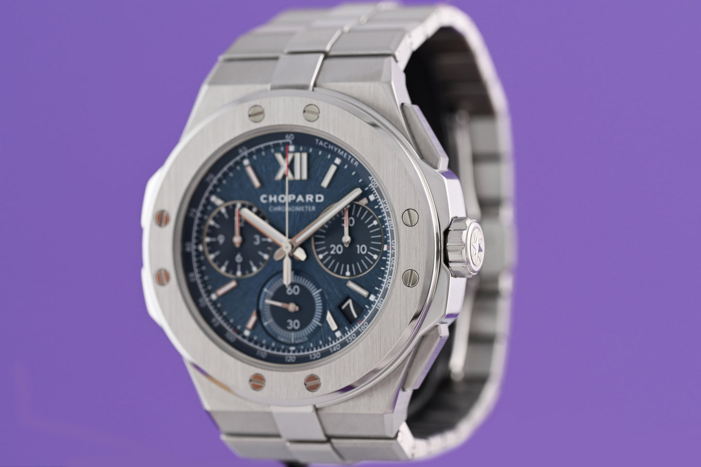 Chopard Alpine Eagle 44 XL Altesch Blue Dial Chronograph - Full Set