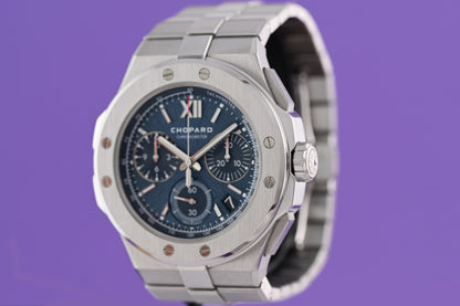 Chopard Alpine Eagle 44 XL Altesch Blue Dial Chronograph - Full Set
