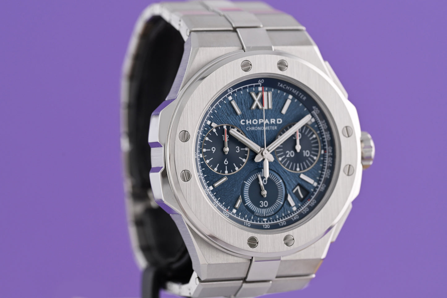 Chopard Alpine Eagle 44 XL Altesch Blue Dial Chronograph - Full Set