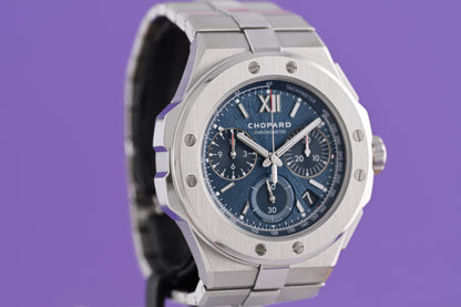 Chopard Alpine Eagle 44 XL Altesch Blue Dial Chronograph - Full Set