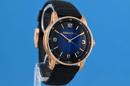 Audemars Piguet Code 11.59 18k Rose Gold  - Blue Smoked Dial - Full Set