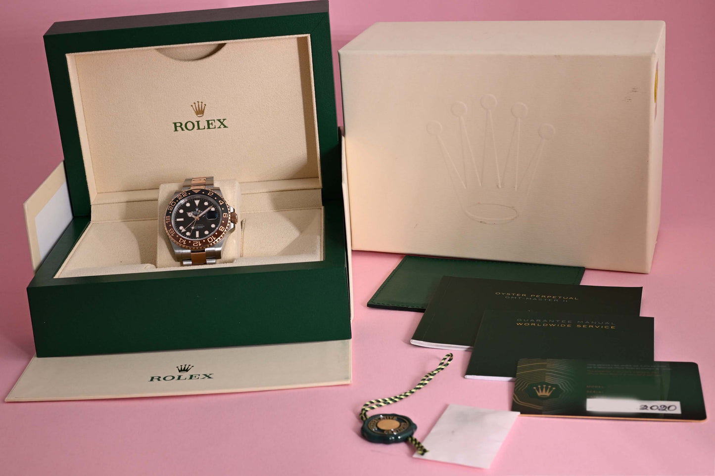 Rolex GMT Master II Rootbeer Stahl/Roségold - 126711CHNR - Full Set