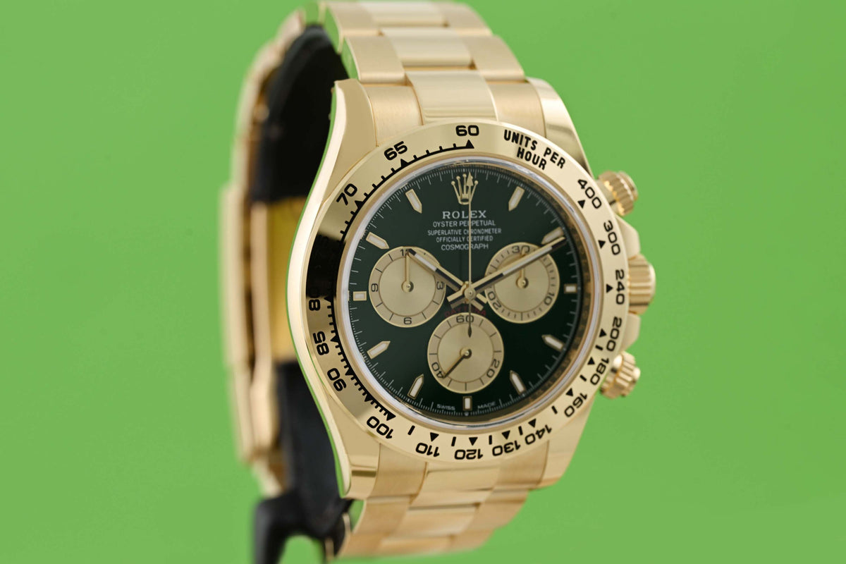 Rolex Daytona Gelbgold 126508 - Full Set - Green Dial - NEW 2026 - John Mayer 2.0