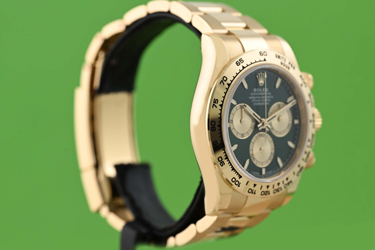 Rolex Daytona Gelbgold 126508 - Full Set - Green Dial - NEW 2026 - John Mayer 2.0