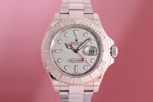 Rolex Yacht-Master 116622 - Silver Dial - Full Set - LC100