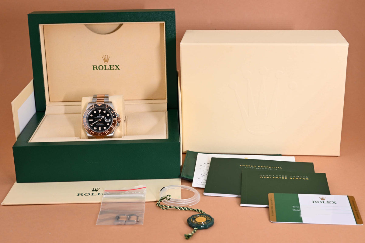 Rolex GMT Master II Rootbeer Steel/Everose Gold - 126711CHNR - Full Set