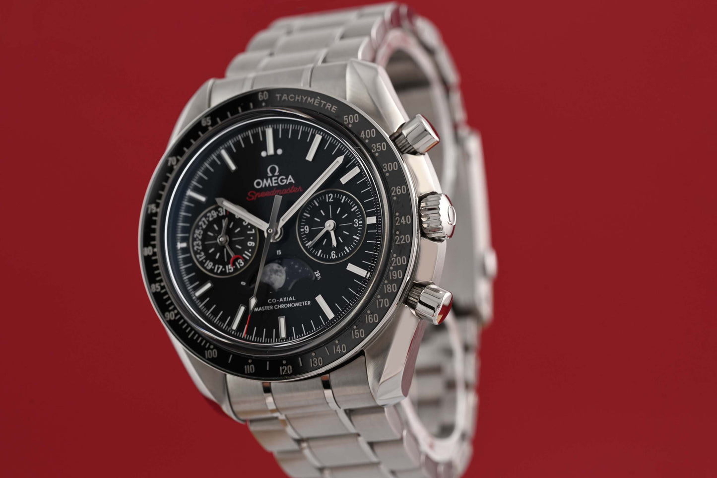 Omega Speedmaster Moonwatch Moonphase - Full Set - Saphirglas