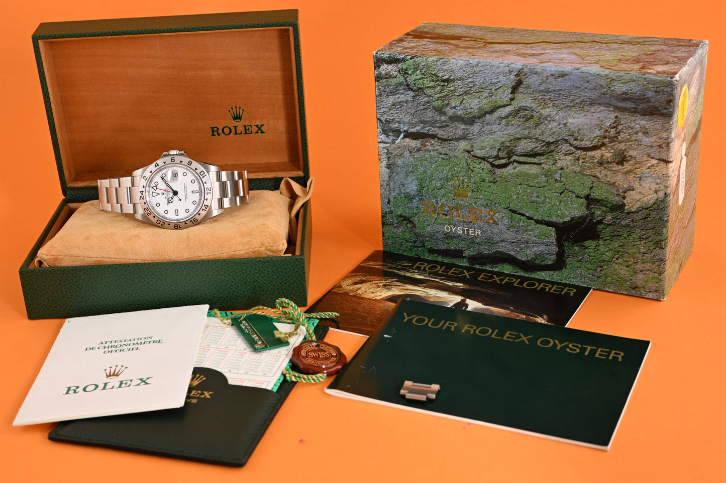 Rolex Explorer II 16570 - Full Set - Polar Dial
