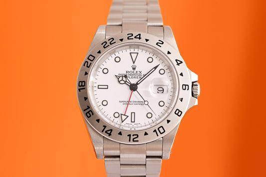 Rolex Explorer II 16570 - Full Set - Polar Dial