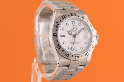 Rolex Explorer II 16570 - Full Set - Polar Dial