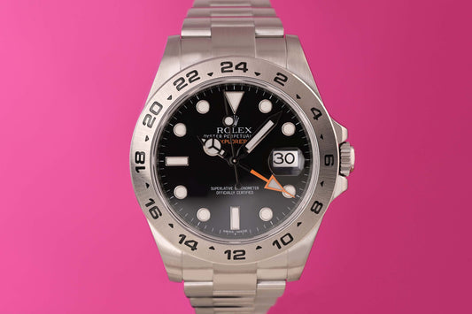 Rolex Explorer II 216570 - Full Set - Black Dial - LC 100