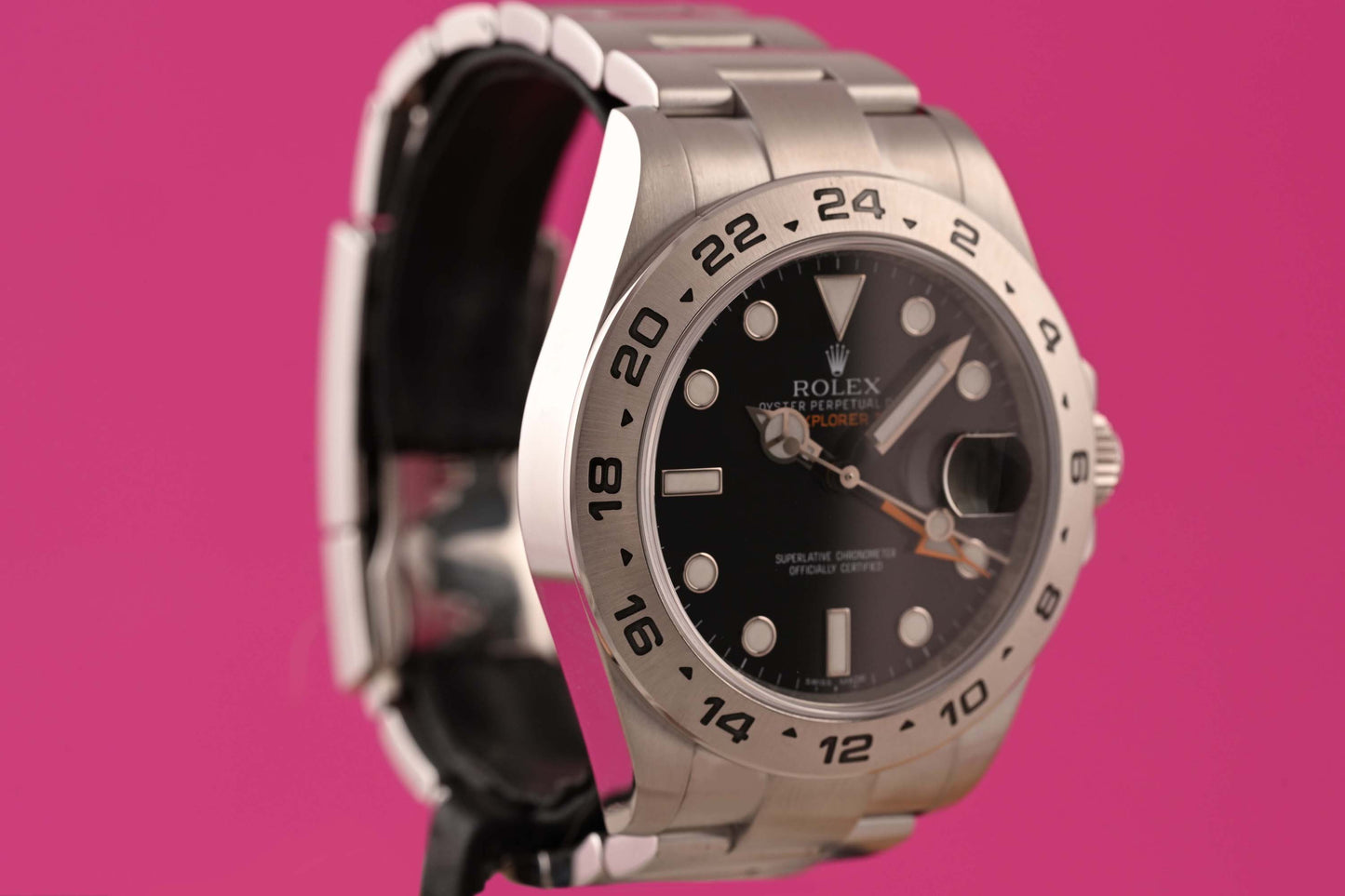 Rolex Explorer II 216570 - Full Set - Black Dial - LC 100