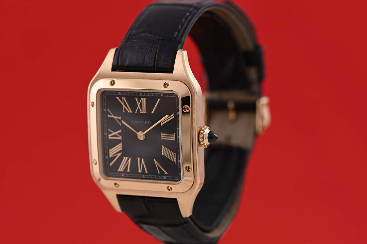 Cartier Santos Dumont - Yellow Gold - Blue Dial - Full Set