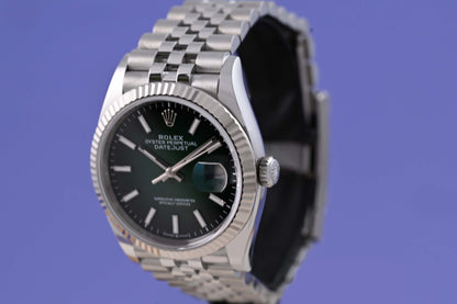 Rolex Oyster Perpetual Datejust 126234 - Green Ombre Dial - Full Set - NEW 2026
