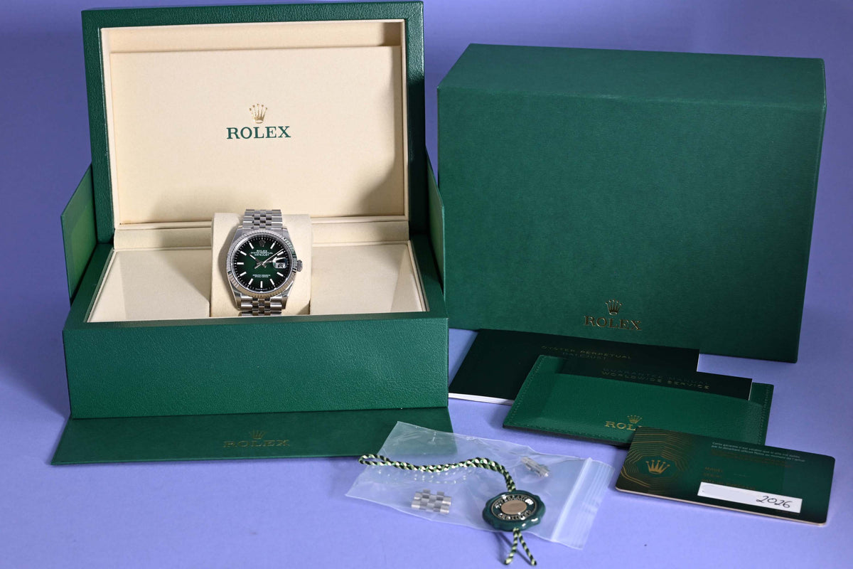 Rolex Oyster Perpetual Datejust 126234 - Green Ombre Dial - Full Set - NEW 2026