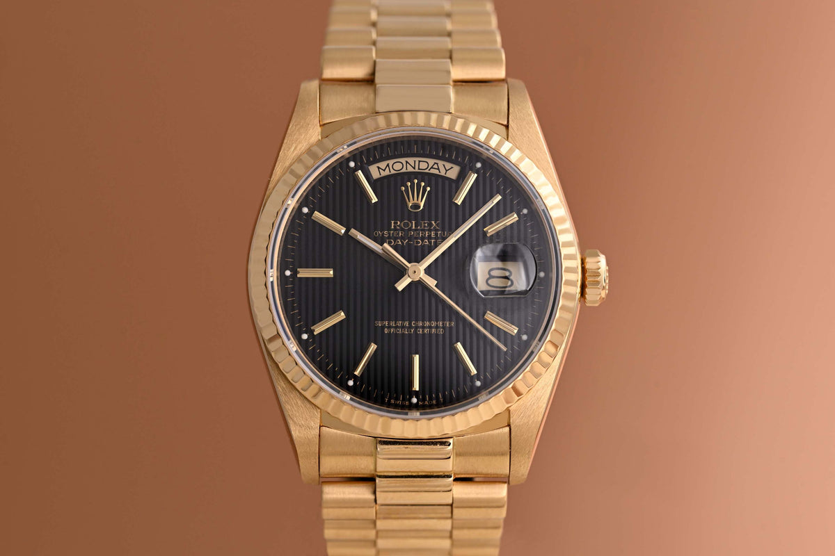 Rolex Day Date 36mm Gelbgold 18038 - Tapestry Dial - Full Set