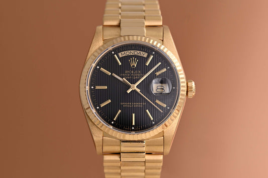 Rolex Day Date 36mm Gelbgold 18038 - Tapestry Dial - Full Set
