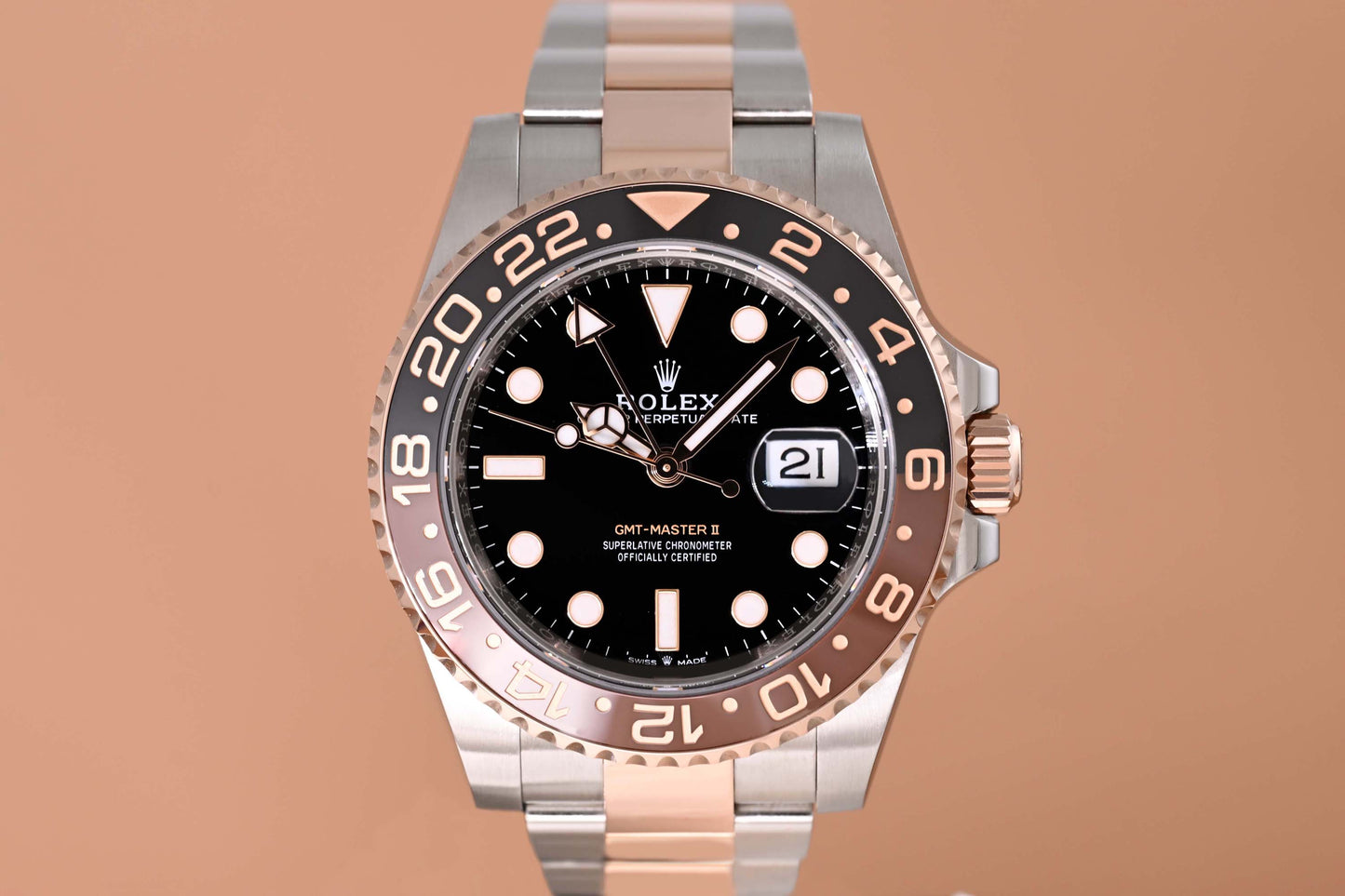 Rolex GMT Master II Rootbeer Stahl/Roségold - 126711CHNR - Full Set