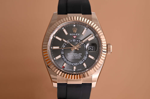 Rolex Sky-Dweller Rose Gold - Rhodium Dial - 326235 - Full Set