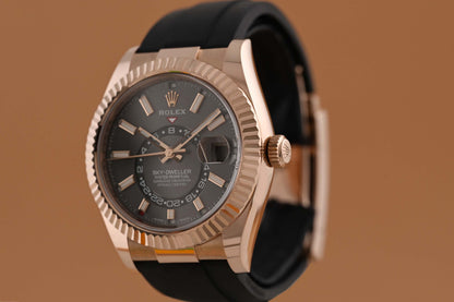 Rolex Sky-Dweller Rose Gold - Rhodium Dial - 326235 - Full Set