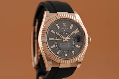 Rolex Sky-Dweller Rose Gold - Rhodium Dial - 326235 - Full Set