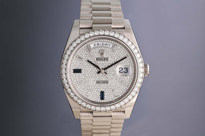 Rolex Day Date 40 228349RBR - Pave - Full Set