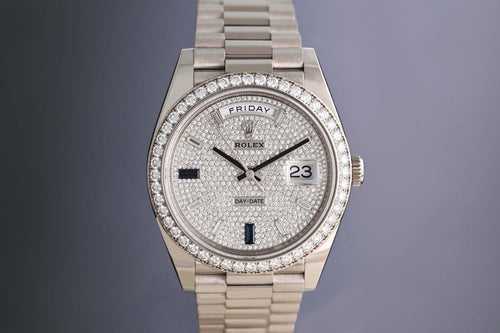 Rolex Day Date 40 228349RBR - Pave - Full Set