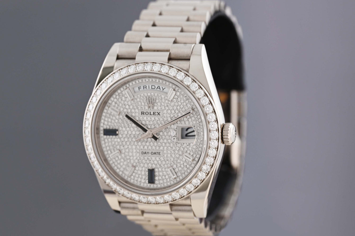 Rolex Day Date 40 228349RBR - Pave - Full Set
