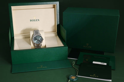 Rolex Oyster Perpetual Datejust 126234 - Full Set - Green Dial - NEW 2025