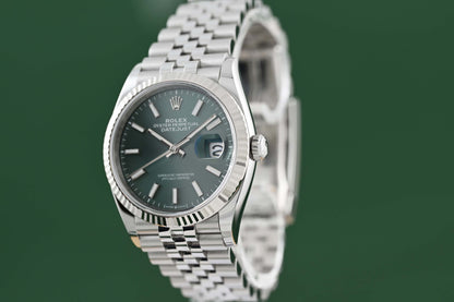 Rolex Oyster Perpetual Datejust 126234 - Full Set - Green Dial - NEW 2025