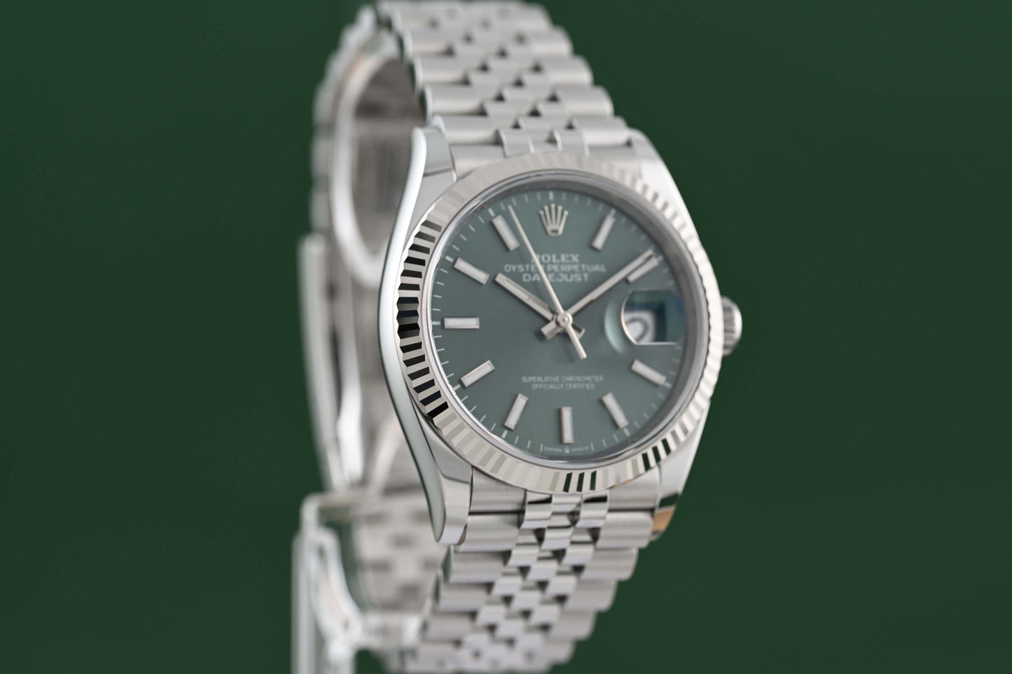 Rolex Oyster Perpetual Datejust 126234 - Full Set - Green Dial - NEW 2025