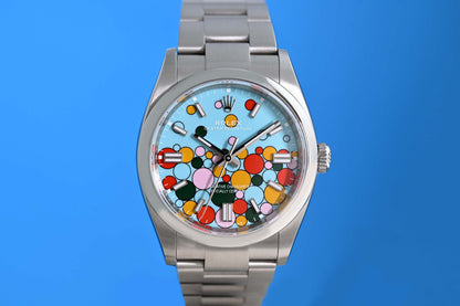 Rolex Oyster Perpetual 36 mm 126000 - Full Set - Celebration Dial - Like NEW