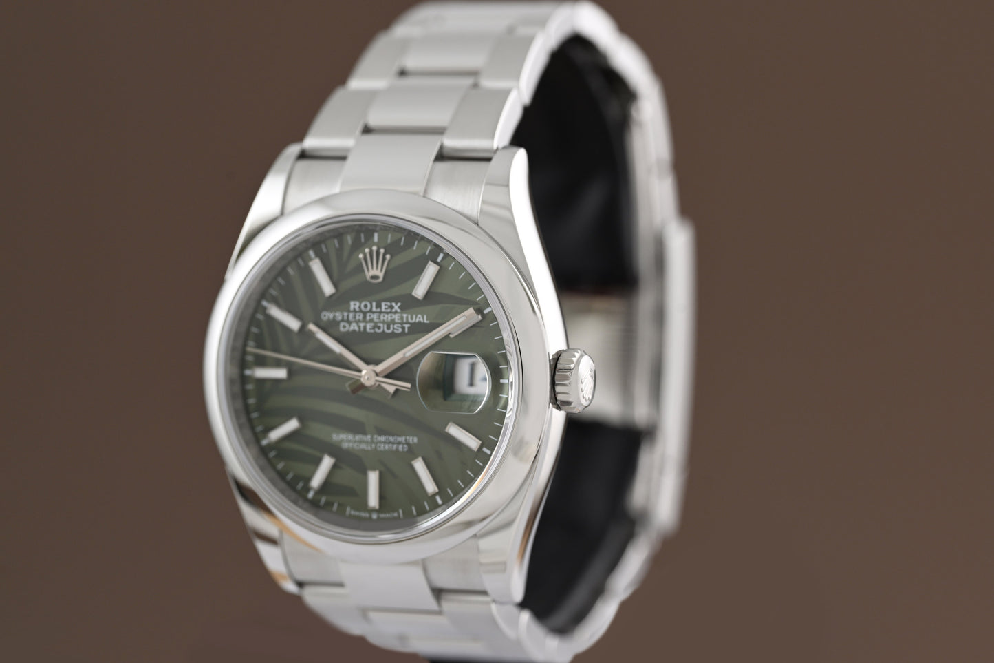 Rolex Oyster Perpetual Datejust 126200 - Full Set - Palm Motif Dial
