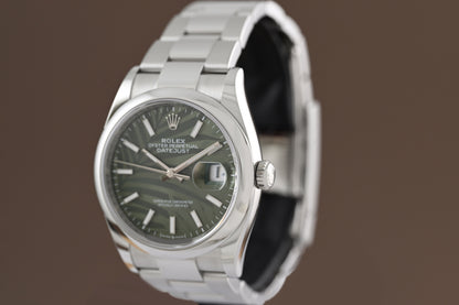 Rolex Oyster Perpetual Datejust 126200 - Full Set - Palm Motif Dial