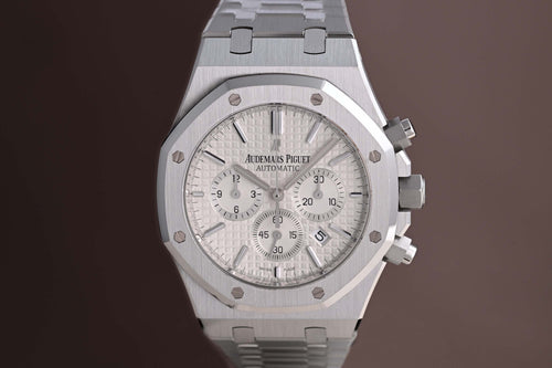Audemars Piguet Royal Oak Chronograph 41mm - Full Set - Silver Toned Dial