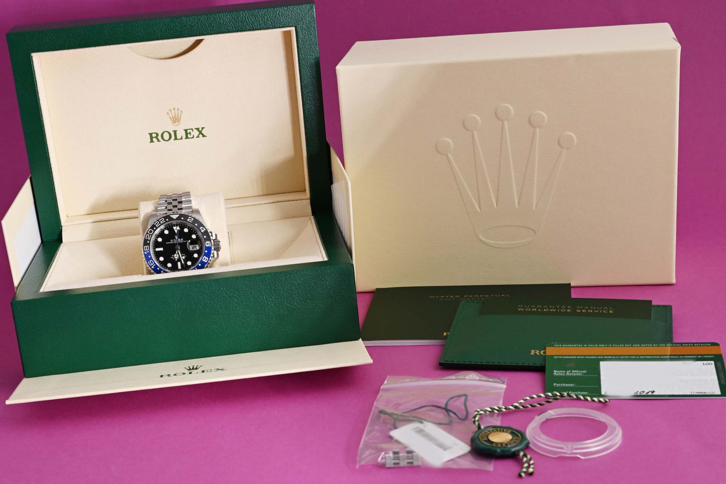 Rolex GMT Master II Batgirl 126710BLNR - Full Set - NEW - LC100 - Sticker