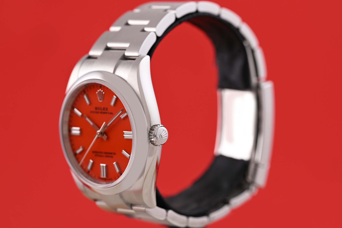 Rolex Oyster Perpetual 36mm 126000 - Full Set - Coral Red Dial - 2022 - Like NEW
