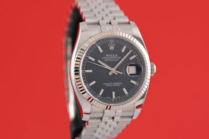 Rolex Oyster Perpetual Datejust 116234 - Blue Dial - Full Set - LC100