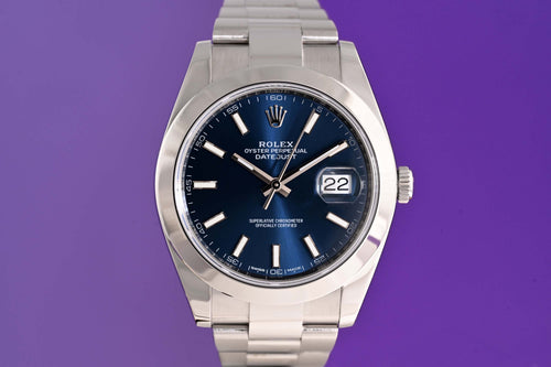 Rolex Datejust 41 - 126300 - Blue Dial - Full Set - LC100