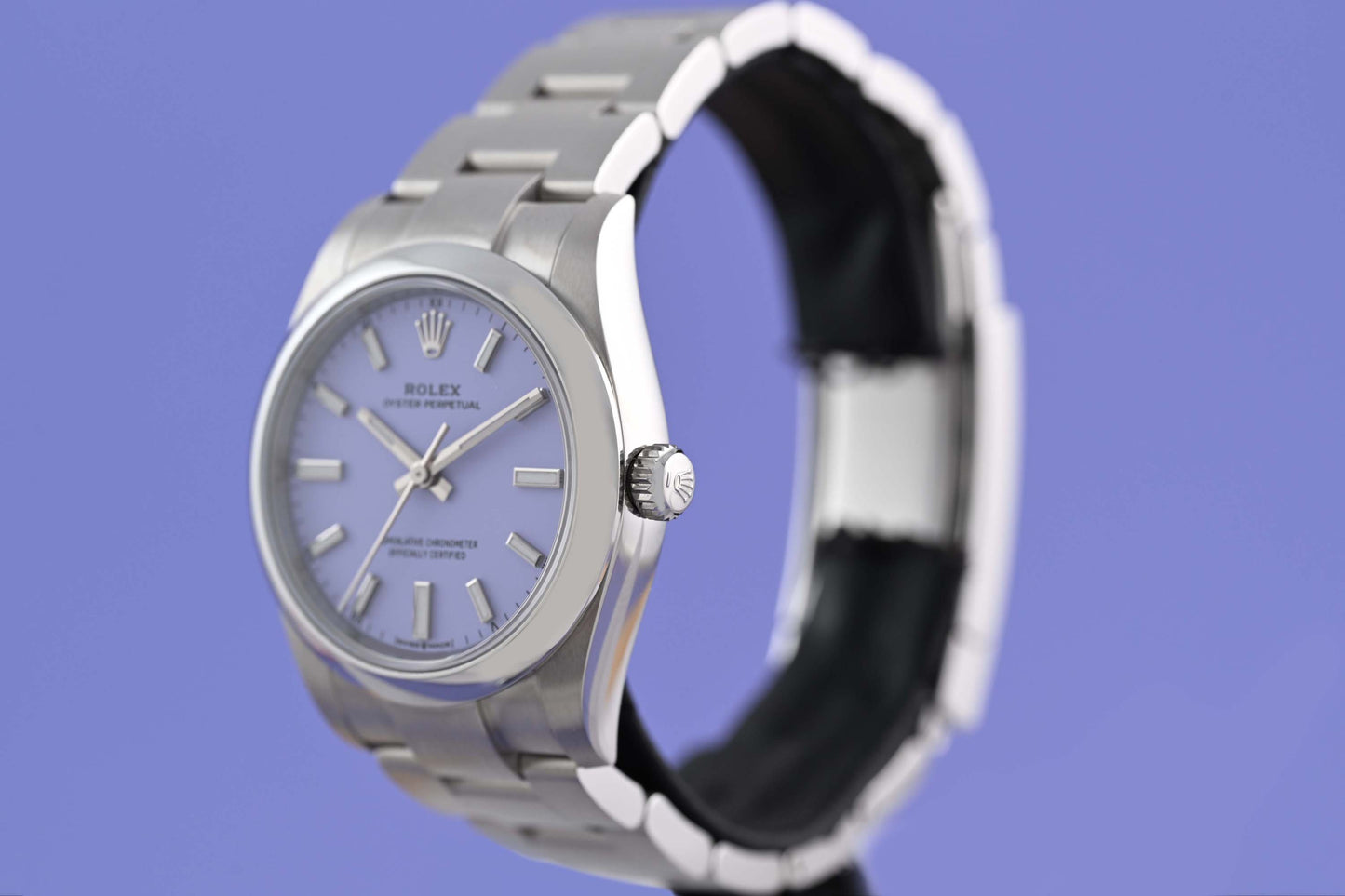 Rolex Oyster Perpetual 34 mm 124200 - Full Set - Lavender Dial - NEW 2025