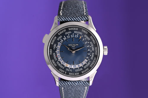 Patek Philippe World Time 5230P-001 Platin - Blue Dial - Full Set