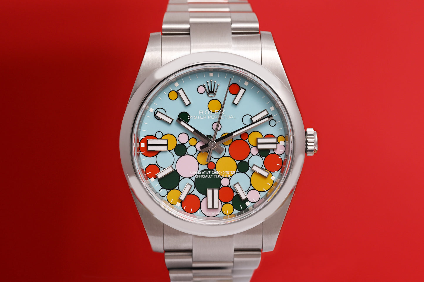 Rolex Oyster Perpetual 41mm 124300 - Full Set - Celebration Dial - NEW