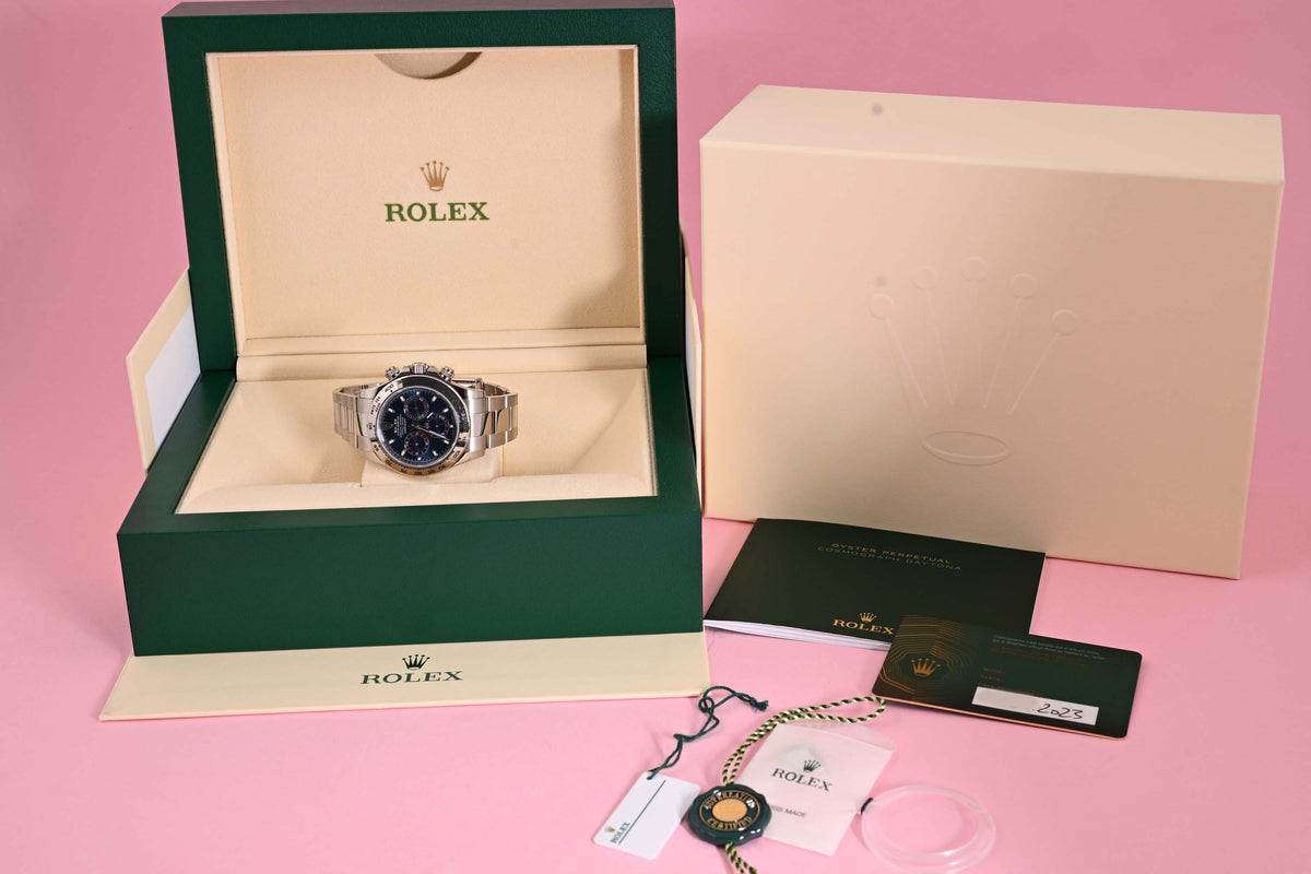 Rolex Daytona White Gold 116509 - Blue Dial - Full Set